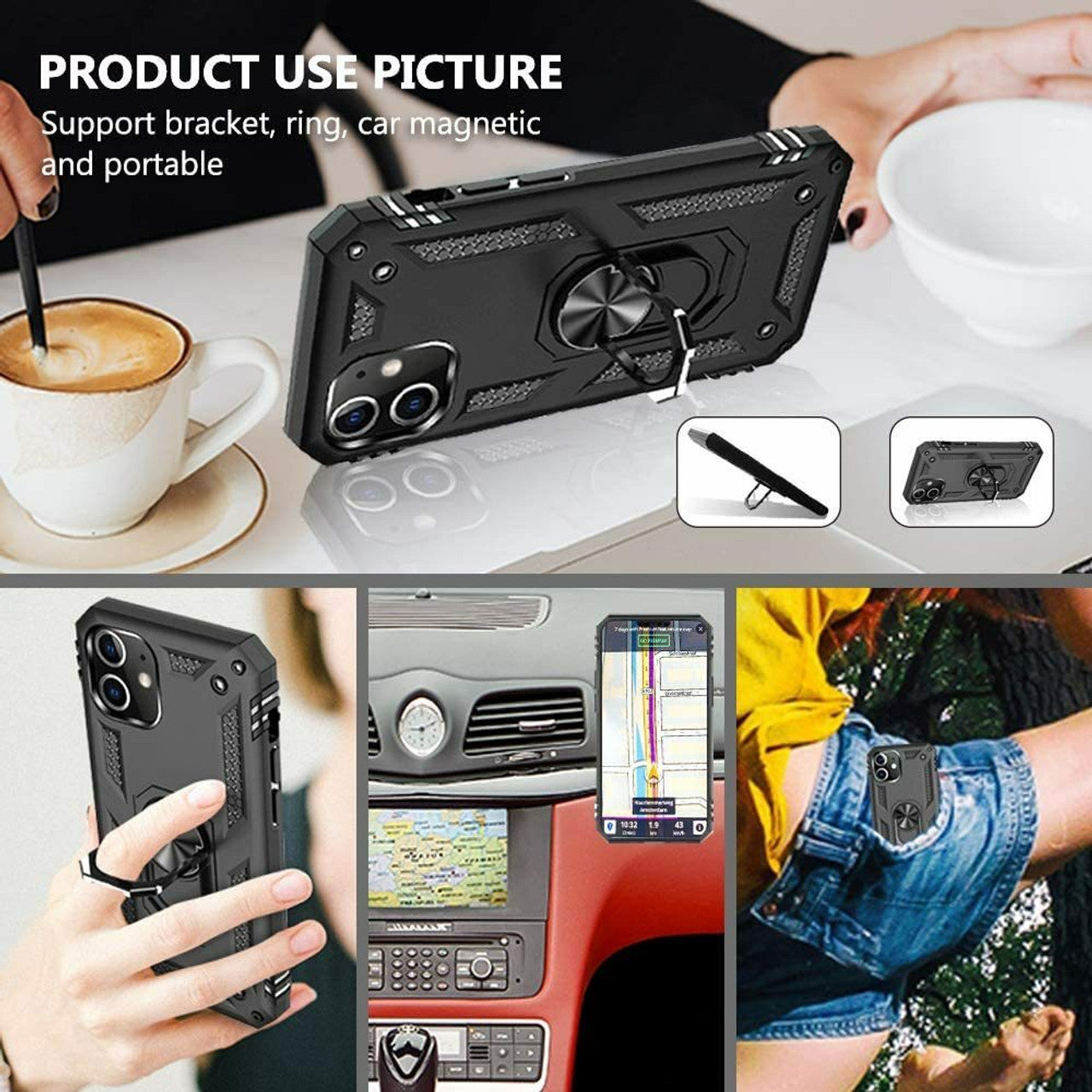 Coque hybride Ring pour iPhone 16 Pro Coque hybride Ring pour iPhone 16 Pro